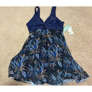 Shekini one piece swimsuit Women’s Large Dark Blue Slimming